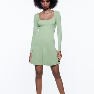 NWOT ZARA green mini dress